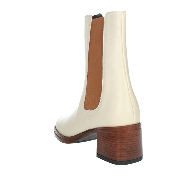 Paola Ferri Shoes Heeled Ankle Boots Beige D3309