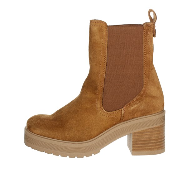 Porronet Shoes Heeled Ankle Boots Brown leather 4535