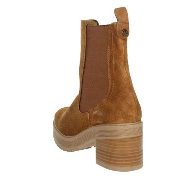 Porronet Shoes Heeled Ankle Boots Brown leather 4535