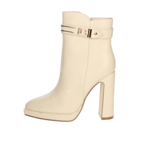 Laura Biagiotti Shoes Heeled Ankle Boots Beige 8370