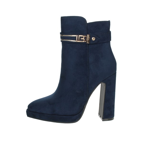 Laura Biagiotti Shoes Heeled Ankle Boots Blue 8370