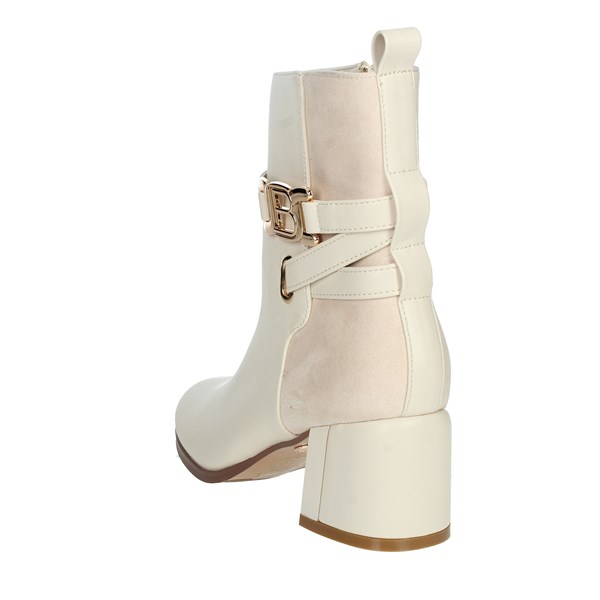 Laura Biagiotti Shoes Heeled Ankle Boots Creamy white 8351