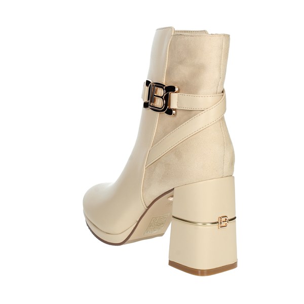 Laura Biagiotti Shoes Heeled Ankle Boots Beige 8359