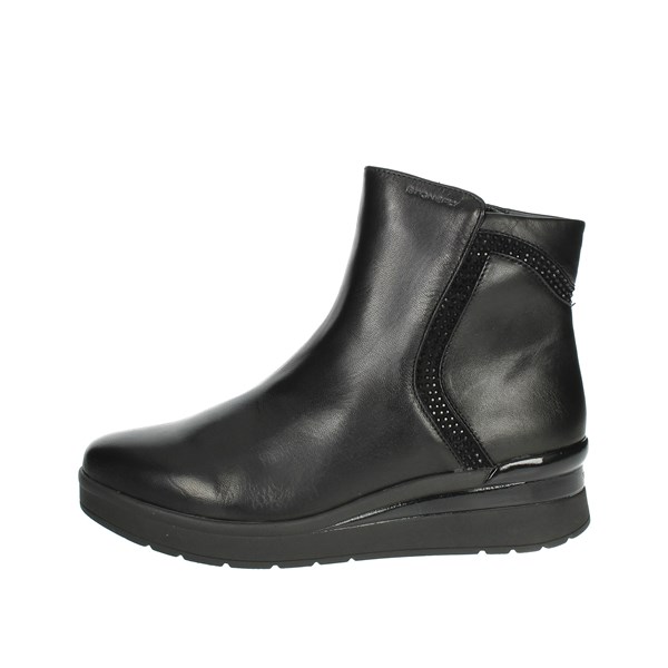 Stonefly Shoes Wedge Ankle Boots Black 219950
