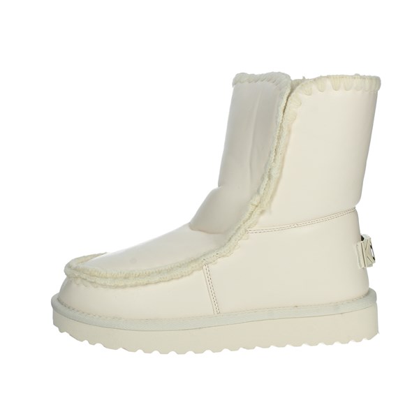 Kejo Shoes Low Ankle Boots Creamy white KJ7105SD
