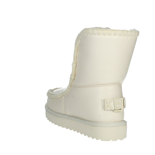 Kejo Shoes Low Ankle Boots Creamy white KJ7105SD