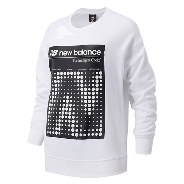 New Balance Clothing Sweatshirt White WT03524