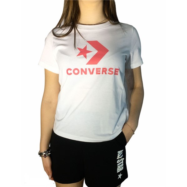 Converse Clothing T-shirt White/Fuchsia 10016589