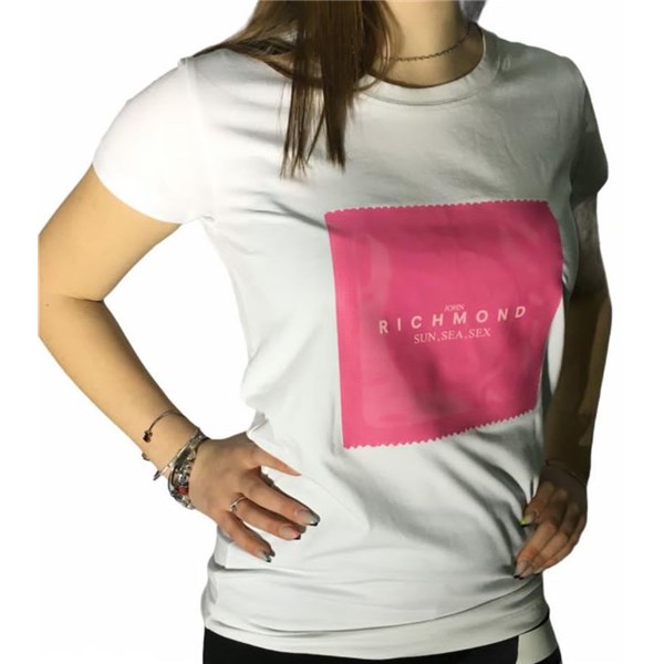 Richmond Sport Clothing T-shirt White/Fuchsia UWP21167TS