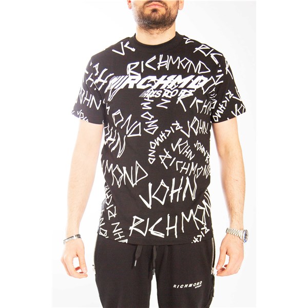 Richmond Sport Clothing T-shirt Black/White UMP22145TSR6