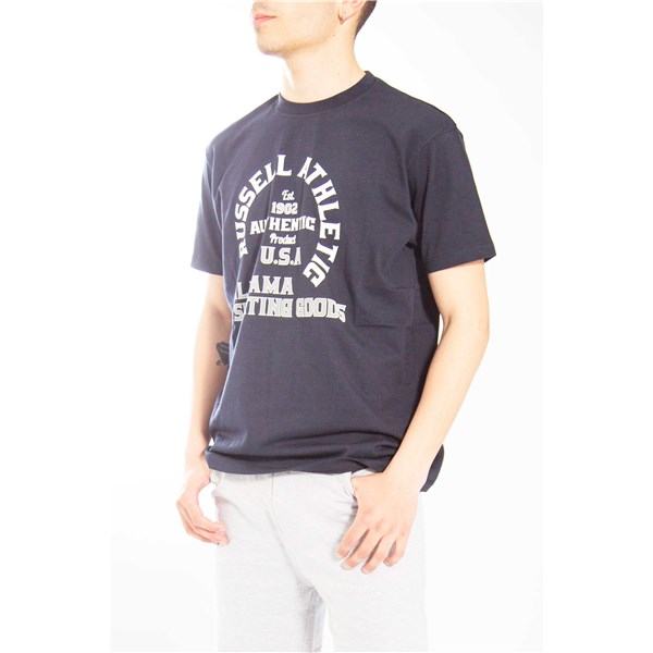 Russel Athletic Clothing T-shirt Blue A2-008-1 CREWNECK
