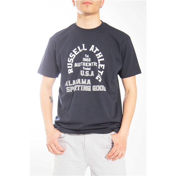 Russel Athletic Clothing T-shirt Blue A2-008-1 CREWNECK