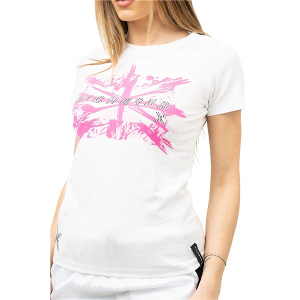 Richmond X Clothing T-shirt White/Fuchsia UWP23001TS