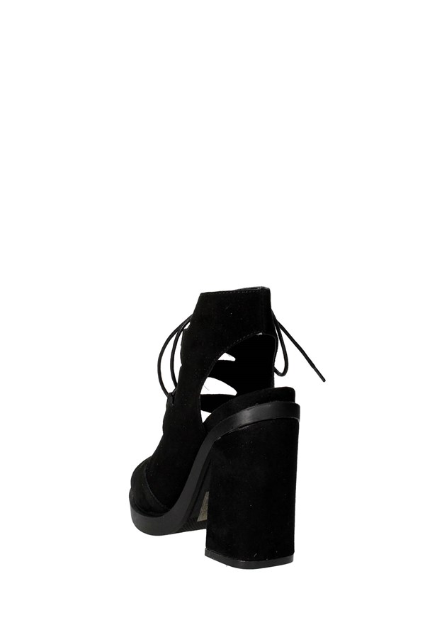 Bronx Shoes Heeled Sandals Black 84443-D