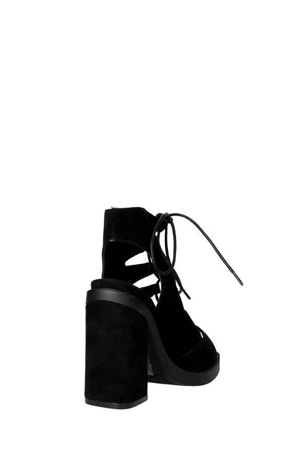 Bronx Shoes Heeled Sandals Black 84443-D