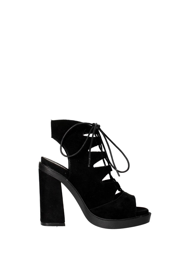Bronx Shoes Heeled Sandals Black 84443-D