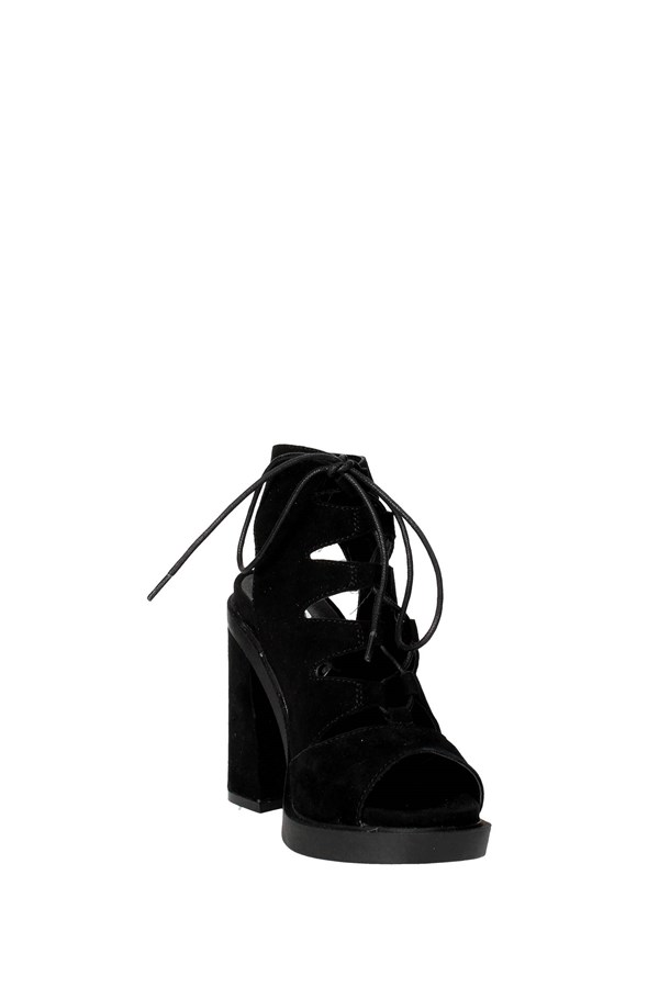 Bronx Shoes Heeled Sandals Black 84443-D