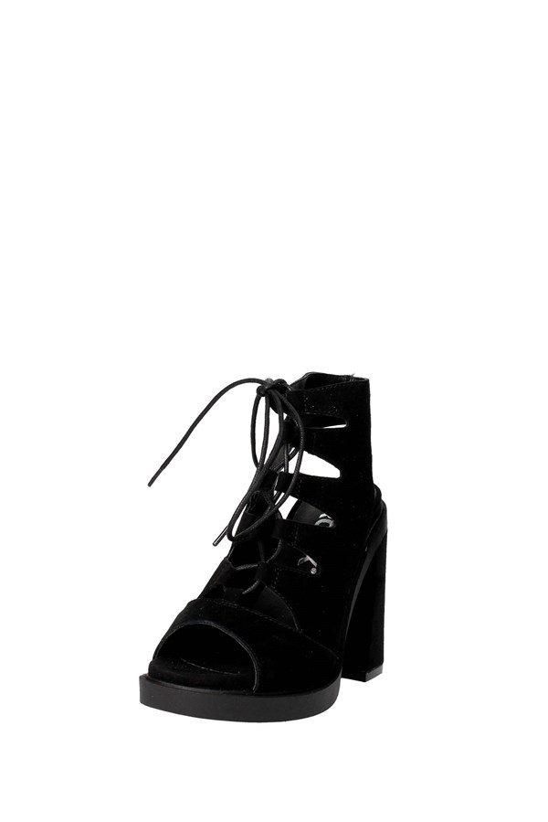 Bronx Shoes Heeled Sandals Black 84443-D