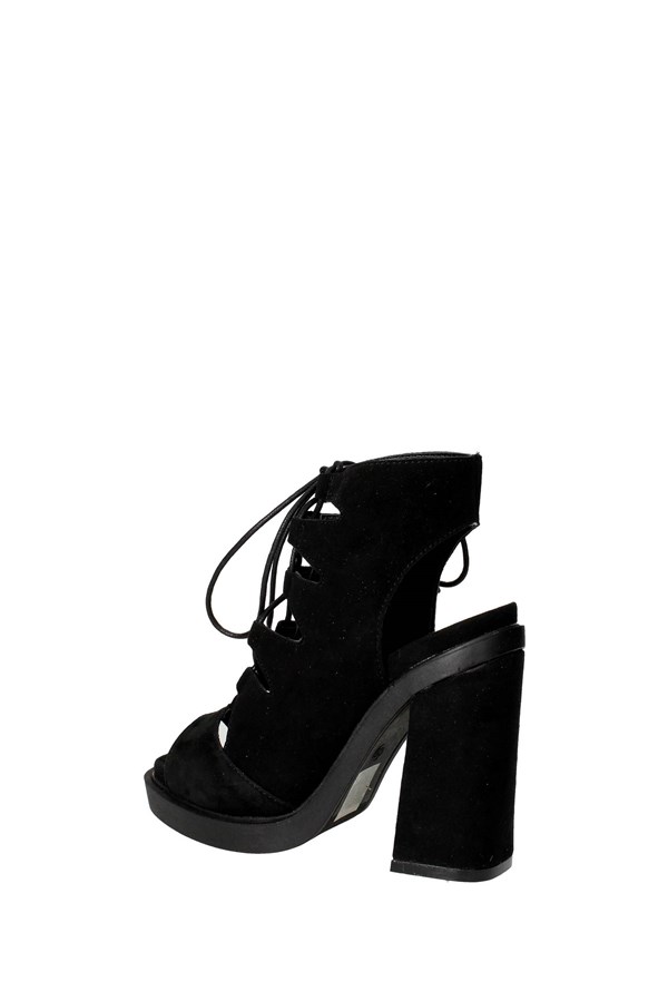 Bronx Shoes Heeled Sandals Black 84443-D
