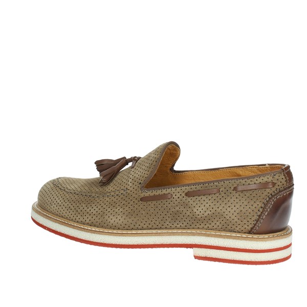 Exton Shoes Moccasin Brown Taupe 675